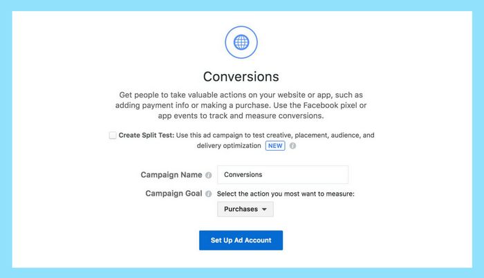 تنظیمات کمپین اسپانسر اینستاگرام