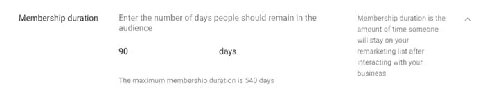 اگر لیست خود را تا 30 روز محدود کنید، ممکن است کاربران تغییر نکنند و لیست شما منقضی شود.