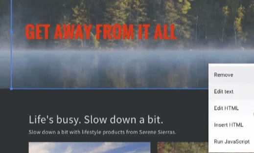 لندینگ پیج شما به شما امکان دسترسی به قابلیت ویرایش کد را می‌دهد