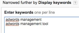 کلمات کلیدی نمایش داده شده راهنمایی میکند که یک تبلیغ براساس محتوای وب سایت و تاریخچه مرورگر کاربر قبلی نمایش داده خواهد شد.