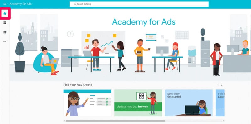برای شروع مطالعه، به بخش خانگی داشبورد سیستم AdWords وارد شوید