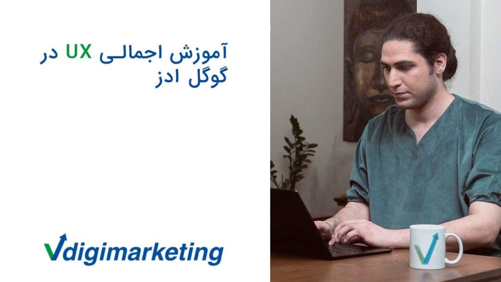 عرفان پارسا زاده درحال اموزش احمالی UX در گوگل ادز