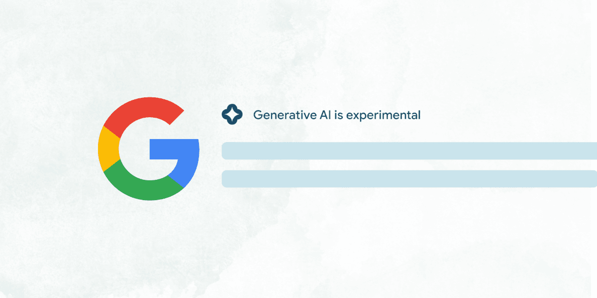 لوگوی گوگل با بکگراند سفید که نمایانگر SGE است