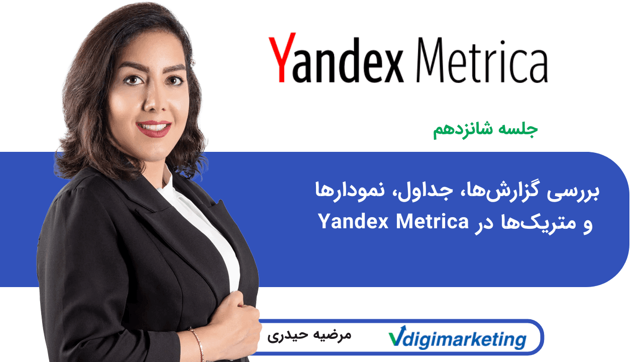 بررسی گزارش‌ها، جداول، نمودارها و متریک‌ها در Yandex Metrica