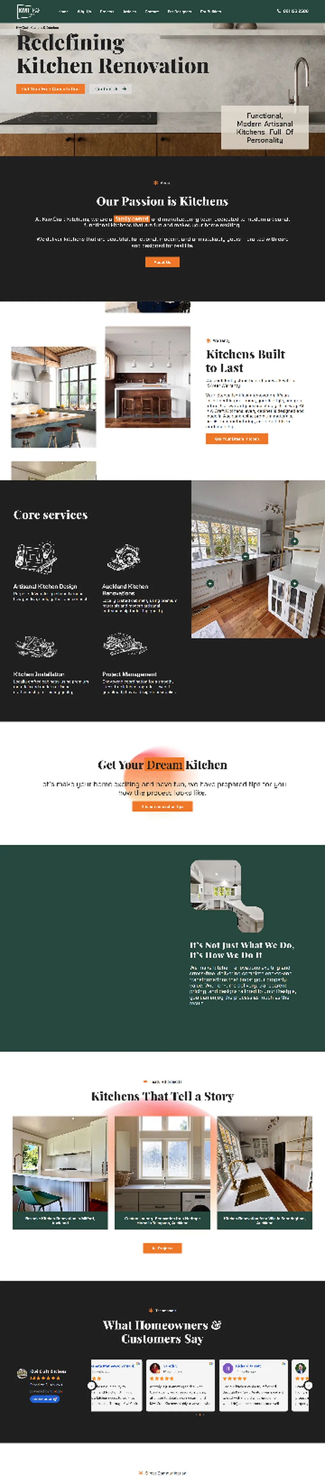 KiwiCraft Kitchens Website Design