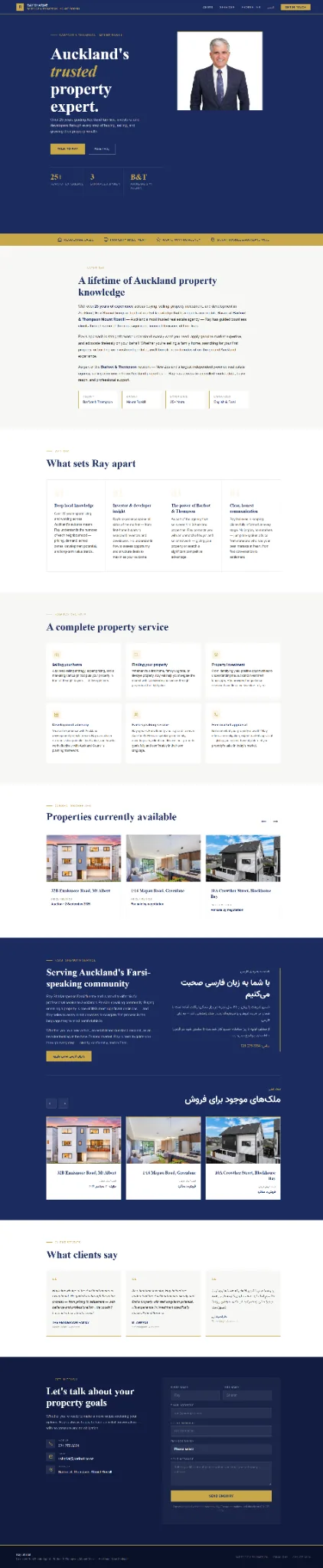 Ray Shariat Website Design